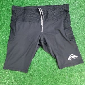 Nike Trail Dri-Fit Lava Loops Running 1/2 Tights Men's Size XXL Black Hiking New